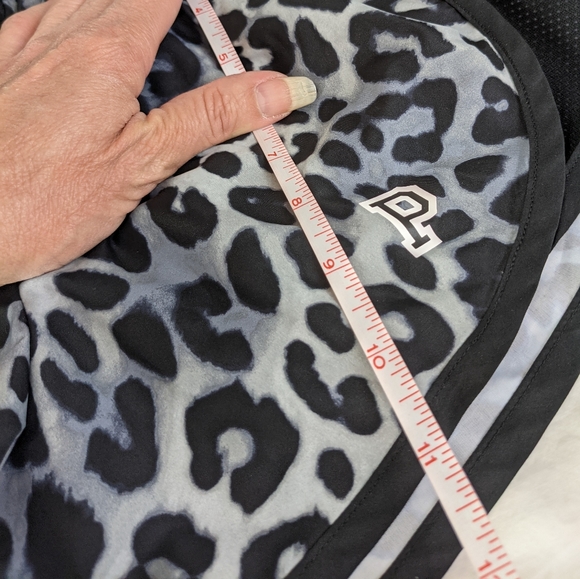 PINK EUC track jacket shorts snow leopard XS black - Picture 14 of 16